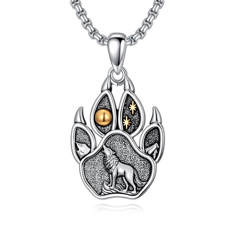Sterling Silver Peace Sign Coexist Peace Symbol Pirate Tree of Life Thor's Hammer Wolf Raven Viking Series Necklace