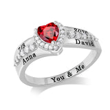 Copper Sterling Silver Personalized Birthstone High School College Class Ring Graduation Memorial Rings Gifts for Her