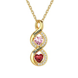 Sterling Silver Personalized  Birthstone Infinity Necklace for Women