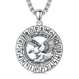 Sterling Silver Viking Dragon Eagle Wolf Animal Pendant Necklace for Men