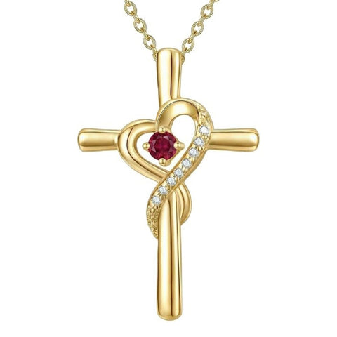 14K Gold Plated Cross Pendant Necklace for Women Faith Jewelry for Anniversary Christmas  Birthday Mother's Day