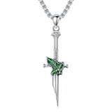 Sterling Silver Medieval Sword Dagger Pendant Necklace