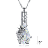 Sterling Silver Heart TearDangle Hummingbird Cardinal Urn Necklace for Ashes