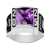 Sterling Silver Personalized Birthstone High School College Class Ring