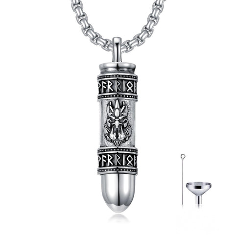 Sterling Silver Bullet Butterfly Rose Dragon Eagle Jesus Urn Necklace for Ashes