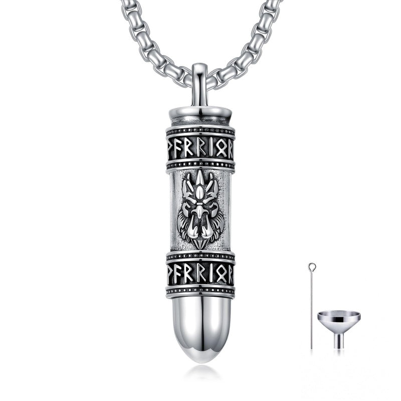 Sterling Silver Bullet Butterfly Rose Dragon Eagle Jesus Urn Necklace for Ashes