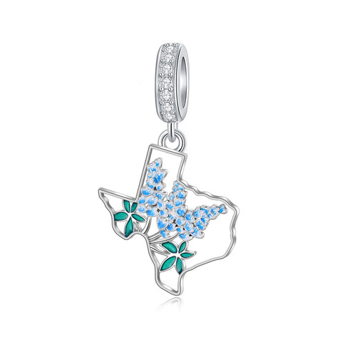 Sterling Silver Coqui Frog Flag Puerto Rico Charm Beads