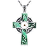 14K Gold Plated Celtic Vikin Cross Pendant Necklace Irish Jewelry Religious Protective Gift