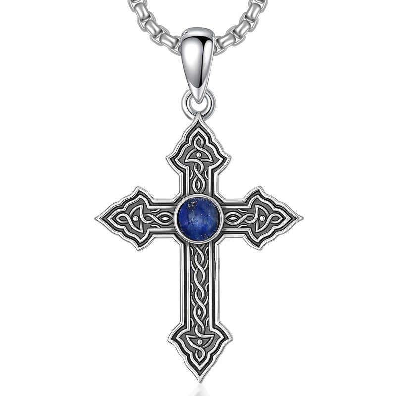 Sterling Silver Cross Pendant Necklace Christian Religious Jewelry Gifts for Anniversary