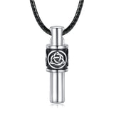 Sterling Silver Arrow Celtic Knot Cross Wolf Urn Necklace for Ashes
