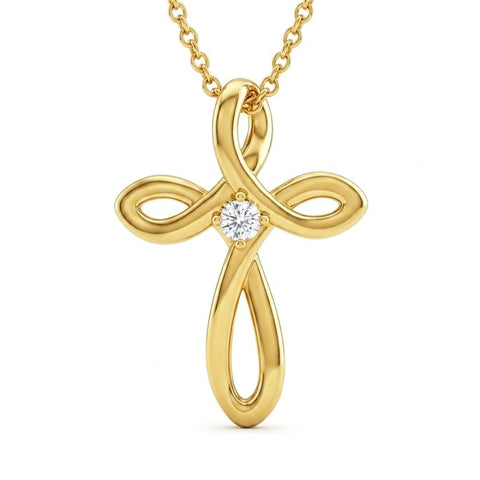 14K Gold Plated Cross Pendant Necklace for Women Faith Jewelry for Anniversary Christmas  Birthday Mother's Day