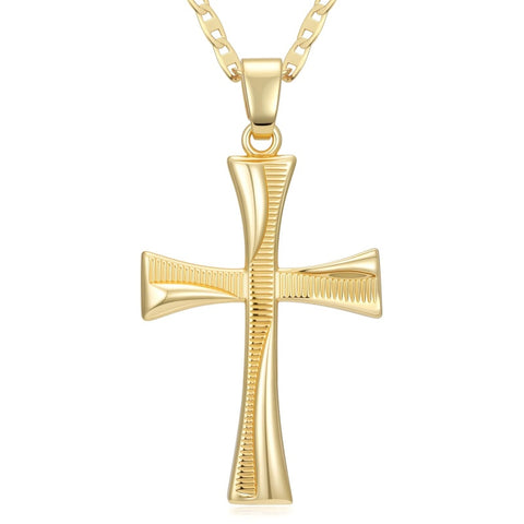 14K Gold Plated Cross Infinity  Pendant Necklace  for Women