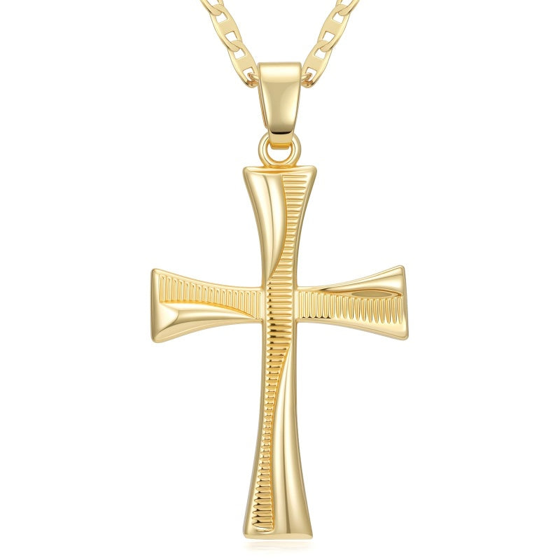 14K Gold Plated Cross Infinity  Pendant Necklace  for Women