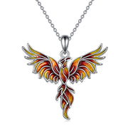 Sterling Silver Phoenix Pendant Necklace