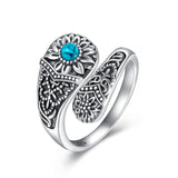Sterling SilverMustard Seed Turtle Ocean Butterfly Dragonfly Turquoise Adjustable  Spoon Ring Spoon Jewelry for Women