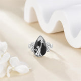 Sterling Silver Vintage Cat Butterfly Dragonfly Hummingbird Snake Ring for Women