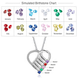 Sterling Silver Personalized  Engraved 2-6 Names Family Pendant Necklace