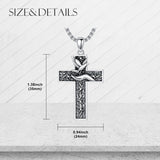 Sterling Silver Cross Pendant Necklace Christian Religious Jewelry Gifts for Anniversary