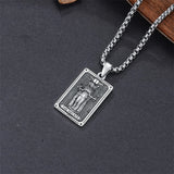 Sterling Silver Tarot Card Hecate Athena Artemis Lilith Medusa Goddess Pendant Necklace