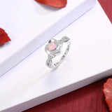 Sterling Silver Heart Urn Ring for Ashes Engraved With Always in My Heart