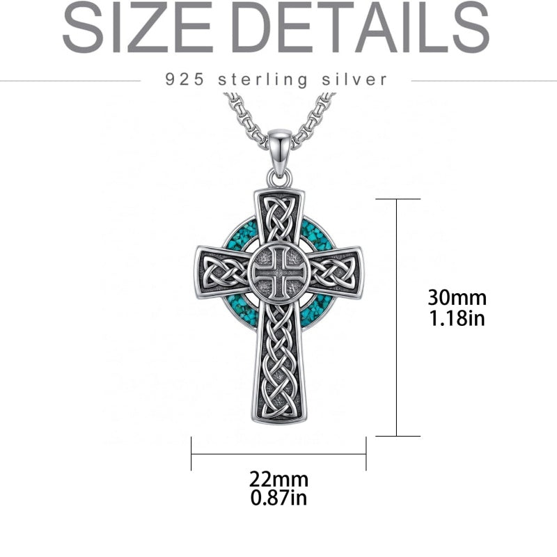 Sterling Silver Cross Pendant Necklace Christian Religious Jewelry Gifts for Anniversary