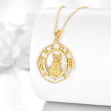 14K Gold St Christopher St Florian St Joseph St Jude St Michael St Patrick Pendant Necklace