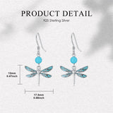 Sterling Silver Turquoise Owl Dragonfly Butterfly Hummingbird Dangle Earrings