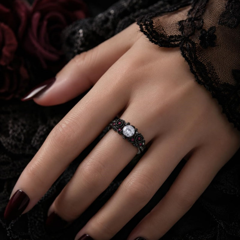 Sterling Silver 10K 14K 18K Gold Custom Engraved Moissanite Engagement Wedding Ring