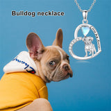 Sterling Silver Moonstone Pug Chihuahua Poodle German Shepherd Maltese Pendant Necklace Engraved wth I Love You Forever