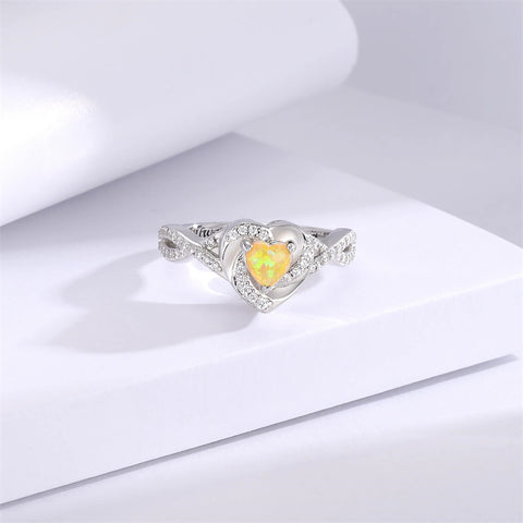 Sterling Silver Heart Urn Ring for Ashes Engraved With Always in My Heart