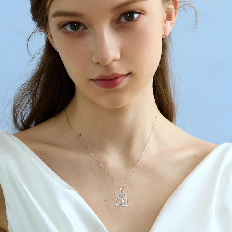 Sterling Silver Tree of Life Father Daughter Sister Pendant Necklace for Women Christmas Gift