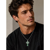 14K Gold Plated Celtic Vikin Cross Pendant Necklace Irish Jewelry Religious Protective Gift