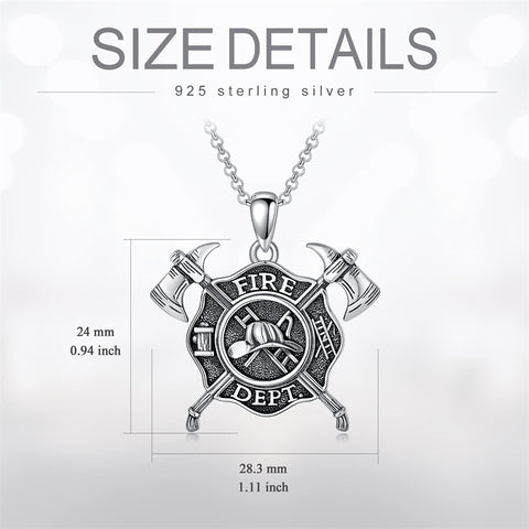 Sterling Silver Firefighter Urn Necklace