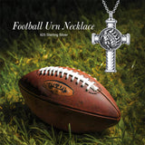 Sterling Silver Baseball Basketball Football Urn Necklace for Ashes