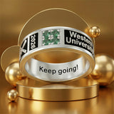 Sterling Silver 10K 14K 18K Gold Personalized Class Ring Graduation Jewelry