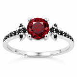Sterling Silver 10K 14K 18K Gold Personalized Gothic Skull Ring Exquisite Spooky Jewelry for Halloween Lovers