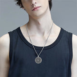 Sterling Silver Personalized Text Compass Urn Necklaces for Ashes