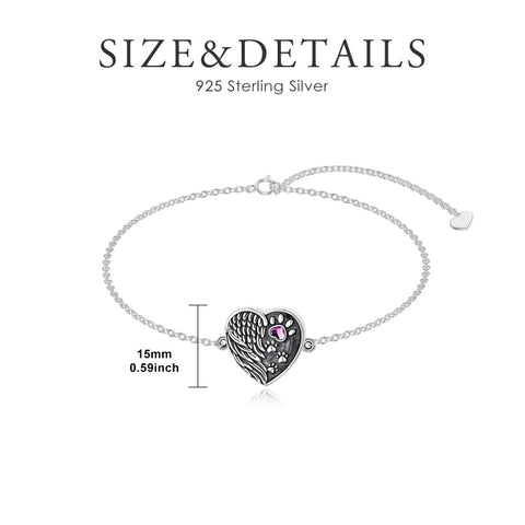 Sterling Silver Heart Urn Bracelet for Ashes Memorial Keepsake Jewelry Gifts for Women