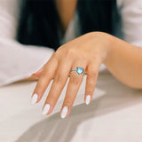 Sterling Silver Moonstone Butterfly Urn Ring for Ashe With Engraved