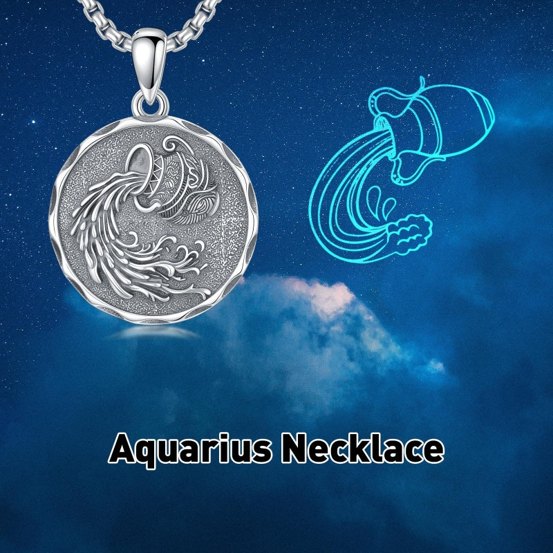 Sterling Silver Constellation Celestial Pendant Necklace Astrology Jewelry Birthday Gifts Christmas