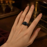 Sterling Silver 10K 14K 18K Gold 2-5CT Heart  Birthstone  Gothic Skeleton Halloween Skull Bat Ring