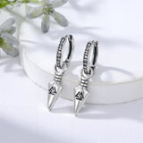 Sterling Silver Viking Raven Stud Dangle Earrings