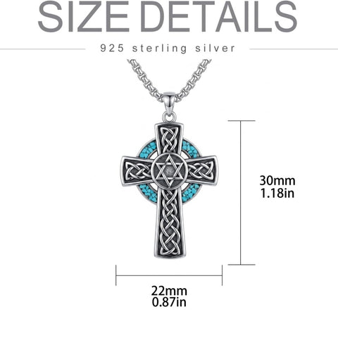 Sterling Silver Cross Pendant Necklace Christian Religious Jewelry Gifts for Anniversary