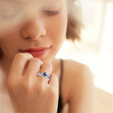 Sterling Silver Personalized Birthstone Engraved Class Ring Gift for Students