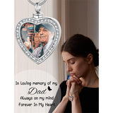 Stainless Steel Personalized Photo Engraved Heart Urn Necklace for Ashes