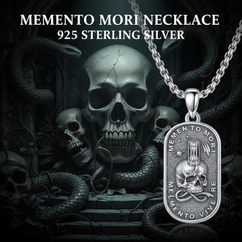 Sterling Silver Memento Mori Tree of Life Anubis Pendant Viking Amulet   Protection Pendant Necklace Halloween Gift