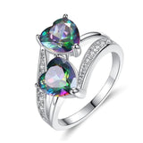 Sterling Silve Mystic Topaz Engagement Ring