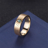 Sterling Silver Personalized Engraved Kite Moss Agate Wedding Ring Promise Ring for Men