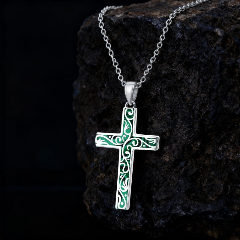 Sterling Silver Cross Pendant Necklace Christian Religious Jewelry Gifts for Anniversary