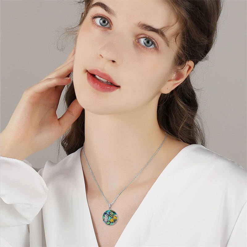 Sterling Silver PhoenixRaven Panda Hummingbird Sea Turtle Pendant Necklace Mother's Day Christmas Gifts